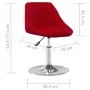Sillas de comedor giratorias 4 unidades terciopelo rojo tinto de , Sillas de comedor - Ref: Foro24-3088764, Precio: 216,15 €,...