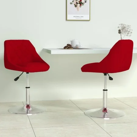 Sillas de comedor giratorias 2 unidades terciopelo rojo tinto von , Essstühle - Ref: Foro24-335289, Preis: 114,39 €, Rabatt: %