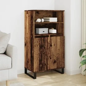 Aparador alto madera de ingeniería envejecida 60x36x110 cm by , Sideboards - Ref: Foro24-857460, Price: 98,19 €, Discount: %