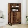 Aparador alto madera de ingeniería envejecida 60x36x110 cm de , Aparadores - Ref: Foro24-857460, Precio: 98,14 €, Descuento: %