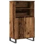 Aparador alto madera de ingeniería envejecida 60x36x110 cm de , Aparadores - Ref: Foro24-857460, Precio: 98,14 €, Descuento: %