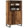 Aparador alto madera de ingeniería envejecida 60x36x110 cm de , Aparadores - Ref: Foro24-857460, Precio: 98,14 €, Descuento: %
