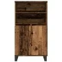 Aparador alto madera de ingeniería envejecida 60x36x110 cm de , Aparadores - Ref: Foro24-857460, Precio: 98,14 €, Descuento: %