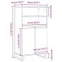 Aparador alto madera de ingeniería envejecida 60x36x110 cm de , Aparadores - Ref: Foro24-857460, Precio: 98,14 €, Descuento: %
