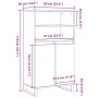 Aparador alto madera de ingeniería envejecida 60x36x110 cm von , Sideboards - Ref: Foro24-857460, Preis: 99,78 €, Rabatt: %