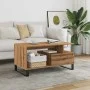 Mesa de centro madera de ingeniería roble artisan 90x49x45 cm by , Coffee table - Ref: Foro24-857455, Price: 94,68 €, Discoun...