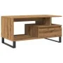 Mesa de centro madera de ingeniería roble artisan 90x49x45 cm by , Coffee table - Ref: Foro24-857455, Price: 94,68 €, Discoun...