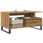 Mesa de centro madera de ingeniería roble artisan 90x49x45 cm by , Coffee table - Ref: Foro24-857455, Price: 94,68 €, Discoun...