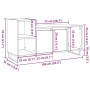 Mueble para TV madera de ingeniería roble artisan 100x35x55 cm de , Muebles TV - Ref: Foro24-857457, Precio: 81,90 €