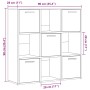 Estantería madera de ingeniería color envejecido 90x28x90 cm by , Bookcases and shelves - Ref: Foro24-856058, Price: 90,94 €,...