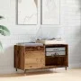 Mueble para discos madera ingeniería envejecida 84,5x38x48 cm by , Closets and storage - Ref: Foro24-857240, Price: 68,27 €, ...