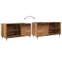 Mueble para discos madera ingeniería envejecida 84,5x38x48 cm by , Closets and storage - Ref: Foro24-857240, Price: 68,27 €, ...