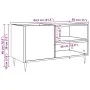 Mueble para discos madera ingeniería envejecida 84,5x38x48 cm by , Closets and storage - Ref: Foro24-857240, Price: 68,27 €, ...