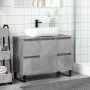 Mueble de lavabo madera de ingeniería gris hormigón 80x33x60 cm von , Badezimmermöbel - Ref: Foro24-857237, Preis: 100,35 €, ...