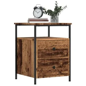 Mesita de noche madera de ingeniería envejecida 44x45x60 cm by , Nightstands - Ref: Foro24-857254, Price: 61,64 €, Discount: %