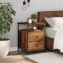 Mesita de noche madera de ingeniería envejecida 44x45x60 cm by , Nightstands - Ref: Foro24-857254, Price: 59,35 €, Discount: %