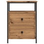 Mesita de noche madera de ingeniería roble artisan 44x45x60 cm by , Nightstands - Ref: Foro24-857256, Price: 89,85 €, Discoun...