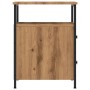 Mesita de noche madera de ingeniería roble artisan 44x45x60 cm by , Nightstands - Ref: Foro24-857256, Price: 89,85 €, Discoun...