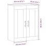 Aparador de madera de ingeniería envejecida 69,5x34x90 cm de , Aparadores - Ref: Foro24-857332, Precio: 90,65 €, Descuento: %