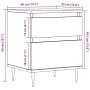 Mesita de noche madera de ingeniería roble artisian 40x35x50 cm by , Nightstands - Ref: Foro24-857398, Price: 50,14 €, Discou...