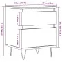 Mesitas de noche 2 uds madera ingeniería envejecida 40x35x50 cm by , Nightstands - Ref: Foro24-857417, Price: 82,58 €, Discou...