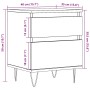 Mesitas de noche 2 uds madera ingeniería envejecida 40x35x50 cm by , Nightstands - Ref: Foro24-857417, Price: 83,91 €, Discou...