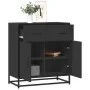 Aparador de madera de ingeniería y metal negro 68x35x76 cm de , Aparadores - Ref: Foro24-848979, Precio: 93,96 €, Descuento: %