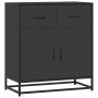 Aparador de madera de ingeniería y metal negro 68x35x76 cm by , Sideboards - Ref: Foro24-848979, Price: 95,07 €, Discount: %
