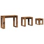 Mesas apilables 3 uds madera de ingeniería madera envejecida de , Mesas auxiliares - Ref: Foro24-856678, Precio: 49,97 €