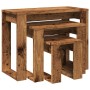 Mesas apilables 3 uds madera de ingeniería madera envejecida von , Seitentische - Ref: Foro24-856678, Preis: 51,95 €, Rabatt: %