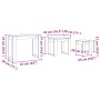 Mesas apilables 3 uds madera de ingeniería madera envejecida de , Mesas auxiliares - Ref: Foro24-856678, Precio: 49,97 €