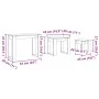 Mesas apilables 3 uds madera de ingeniería madera envejecida von , Seitentische - Ref: Foro24-856678, Preis: 50,65 €, Rabatt: %