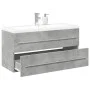 Set muebles de baño 2 piezas madera contrachapada gris hormigón de , Muebles de baño - Ref: Foro24-3324922, Precio: 292,03 €,...