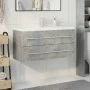 Set muebles de baño 2 piezas madera contrachapada gris hormigón de , Muebles de baño - Ref: Foro24-3324922, Precio: 292,03 €,...