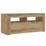 Mueble de TV luces LED madera roble artisan 90x35x40 cm von , TV-Möbel - Ref: Foro24-856322, Preis: 83,61 €, Rabatt: %