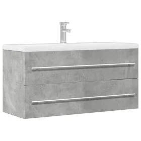 Armario para lavabo contrachapada gris hormigón 100x38,5x48 cm von , Badezimmermöbel - Ref: Foro24-856233, Preis: 65,67 €, Ra...