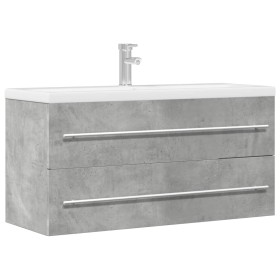 Armario para lavabo contrachapada gris hormigón 100x38,5x48 cm von , Badezimmermöbel - Ref: Foro24-856233, Preis: 66,55 €, Ra...