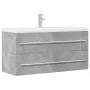 Armario para lavabo contrachapada gris hormigón 100x38,5x48 cm von , Badezimmermöbel - Ref: Foro24-856233, Preis: 65,67 €, Ra...