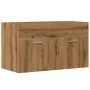 Mueble de lavabo de baño madera roble artisan 80x38,5x46 cm von , Badezimmermöbel - Ref: Foro24-856212, Preis: 50,67 €, Rabat...