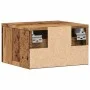 Mesitas de noche de pared 2 uds madera envejecida 34x30x20 cm by , Nightstands - Ref: Foro24-856980, Price: 52,44 €, Discount: %