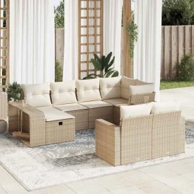 Juego de sofás jardín con cojines beige 10 pzas ratán sintético von , Gartensets - Ref: Foro24-3326062, Preis: 627,92 €, Raba...