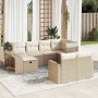 Juego de sofás jardín con cojines beige 10 pzas ratán sintético von , Gartensets - Ref: Foro24-3326062, Preis: 618,06 €, Raba...