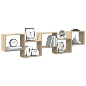 Estante cubo de pared 5 compartimentos madera roble Sonoma by , Shelves and shelves - Ref: Foro24-859997, Price: 67,12 €, Dis...