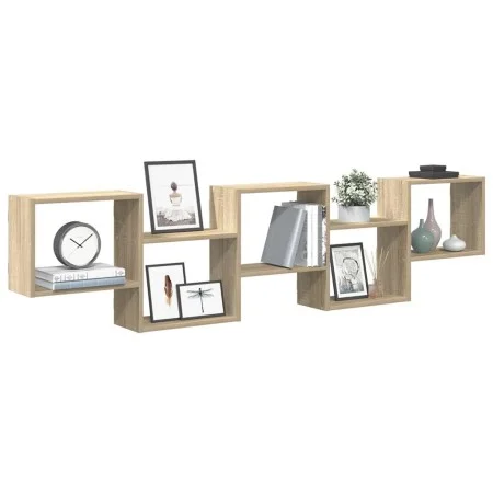 Estante cubo de pared 5 compartimentos madera roble Sonoma by , Shelves and shelves - Ref: Foro24-859997, Price: 67,12 €, Dis...