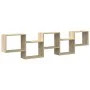 Estante cubo de pared 5 compartimentos madera roble Sonoma by , Shelves and shelves - Ref: Foro24-859997, Price: 67,12 €, Dis...