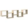 Estante cubo de pared 5 compartimentos madera roble Sonoma by , Shelves and shelves - Ref: Foro24-859997, Price: 67,12 €, Dis...