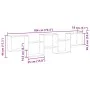 Estante cubo de pared 5 compartimentos madera roble Sonoma by , Shelves and shelves - Ref: Foro24-859997, Price: 67,12 €, Dis...