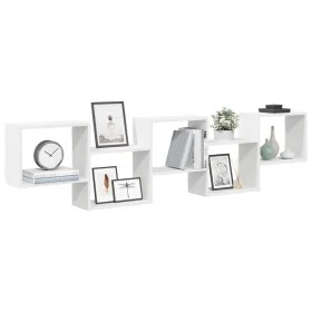 Estante cubo de pared 5 compartimentos madera ingeniería blanco by , Shelves and shelves - Ref: Foro24-859995, Price: 56,02 €...