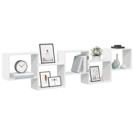 Estante cubo de pared 5 compartimentos madera ingeniería blanco de , Estantes y estanterías - Ref: Foro24-859995, Precio: 59,...