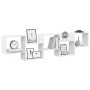 Estante cubo de pared 5 compartimentos madera ingeniería blanco de , Estantes y estanterías - Ref: Foro24-859995, Precio: 59,...